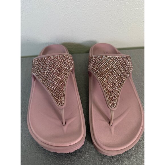 Skechers Women's Arch Fit Cali Breeze 2.0 Shine On Sandal Sz 9 Pink Comfort - Picture 1 of 10